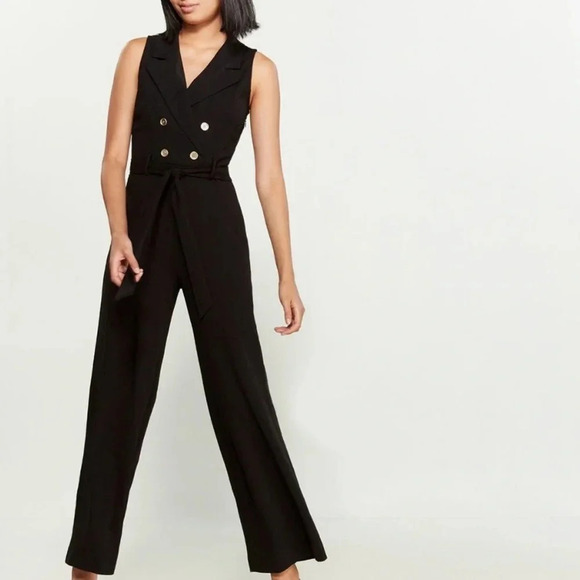 Nanette Lepore Double Breasted Black Jumpsuit - Picture 1 of 10
